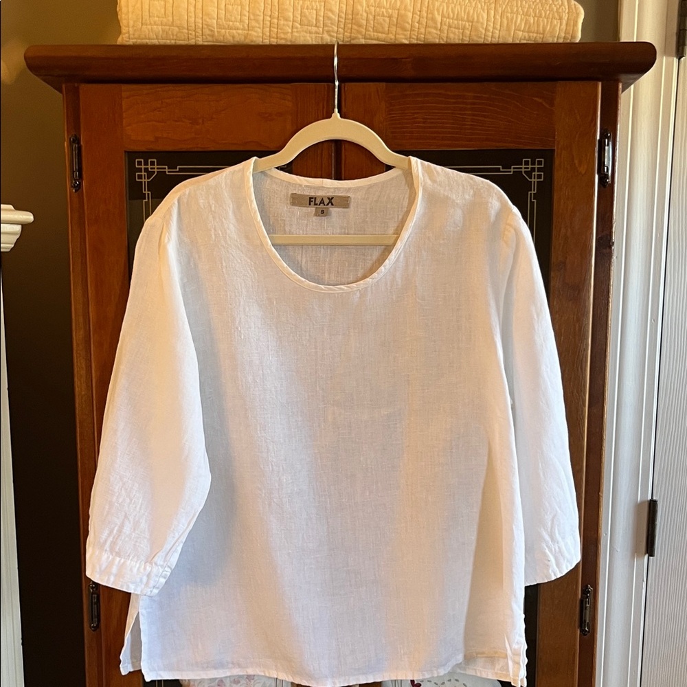 Flax Ivory Linen Top